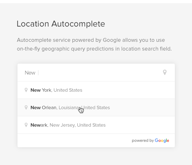 Location Autocomplete