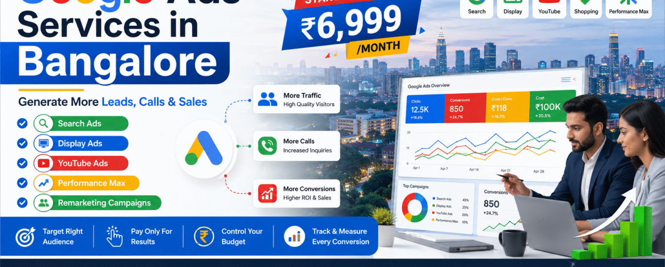 Focus Keywords Google Ads Services in Bangalore, Google Ads Agency Bangalore, PPC Services Bangalore, Google Ads Management Bangalore, Google Advertising Services Bangalore.